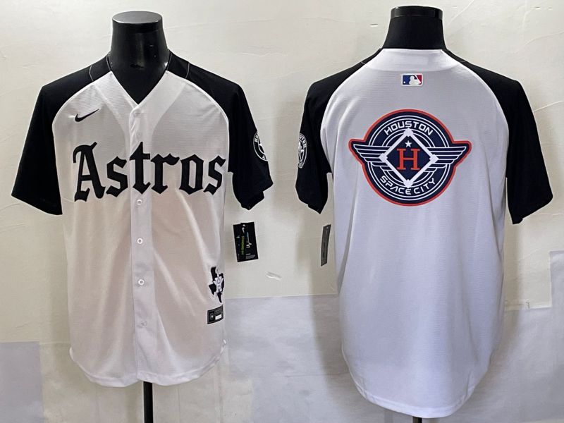 Men 2025 Houston Astros Blank White Black Five generations Joint Name Nike MLB Jersey style 31